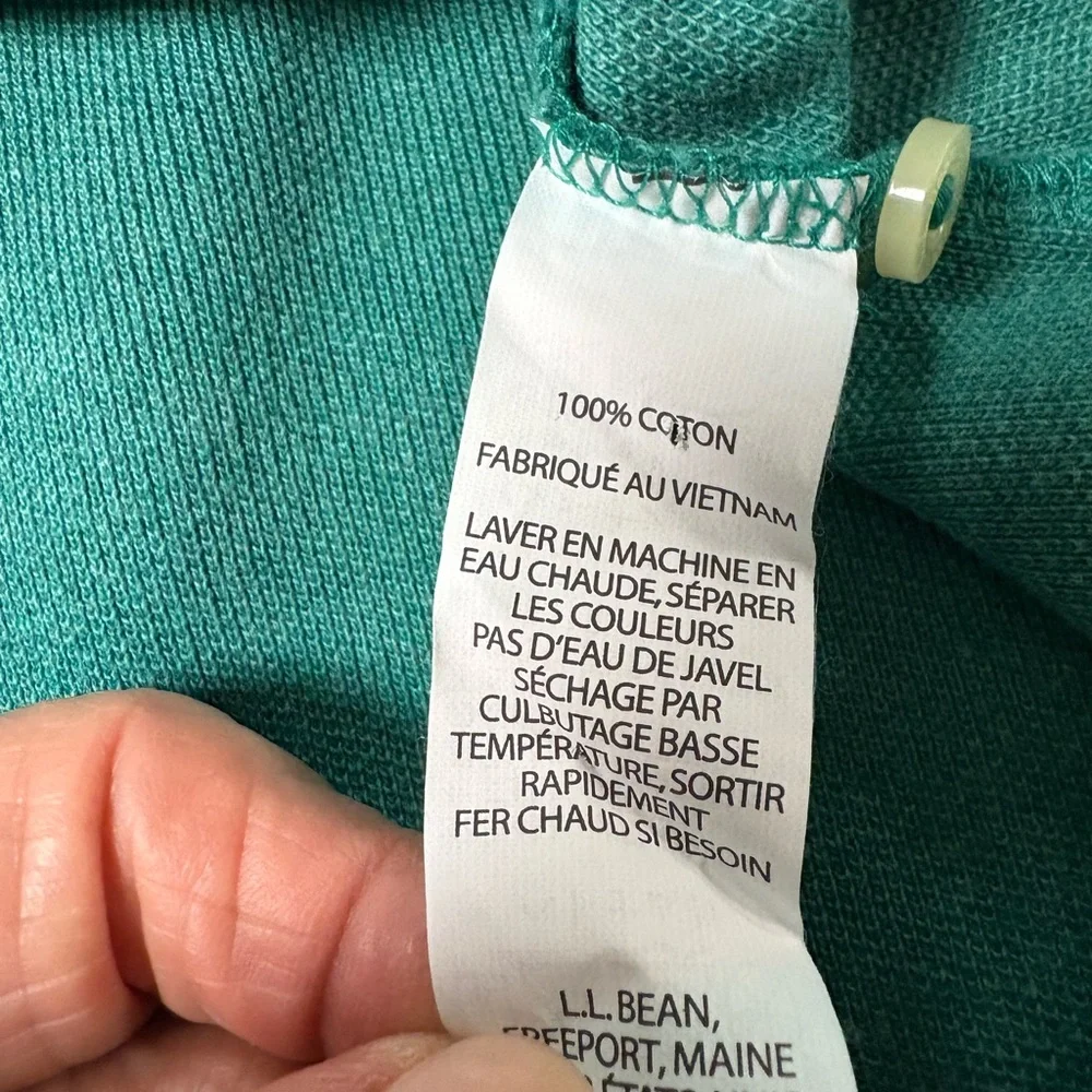 L.L. Bean Womens Teal Polo Shirt Short Sleeve XL NWT - Picture 10 of 12